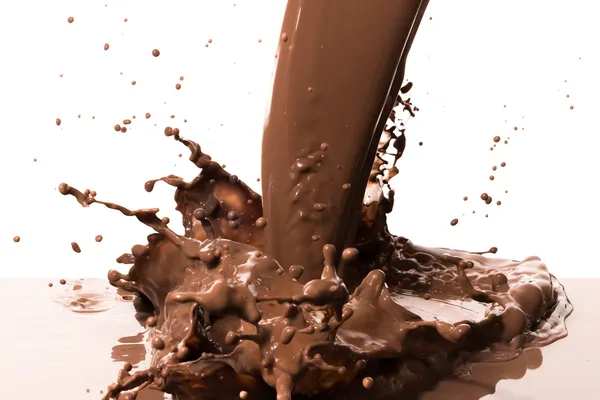 Hot chocolate splash — Stock Photo, Image