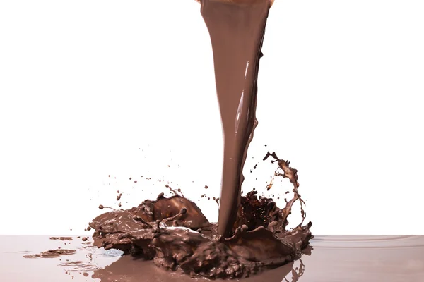 Salpicadura de chocolate caliente —  Fotos de Stock