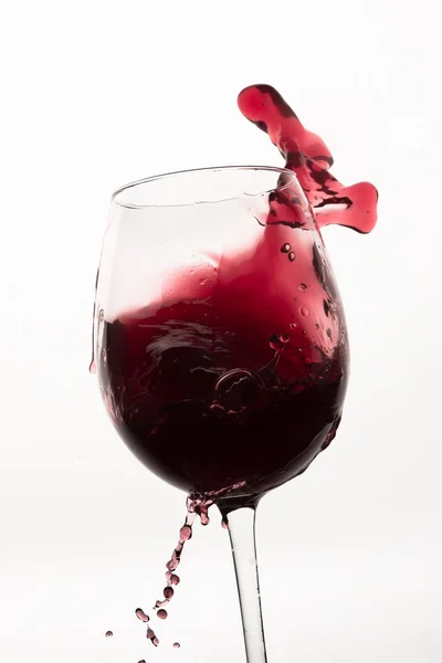 Spruzzi di vino rosso — Foto Stock