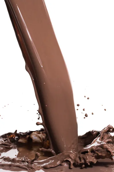 Hot chocolate splash — Stock Photo, Image