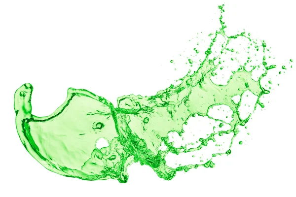 Zielony płyn rozchlapać — Zdjęcie stockowe