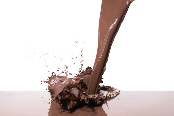 Hot chocolate splash — Stock Photo, Image