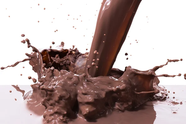 Sıcak çikolata splash — Stok fotoğraf
