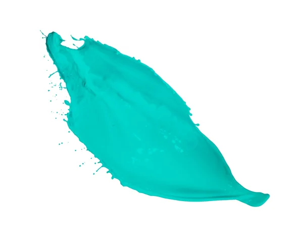 Turquoise verf splash — Stockfoto