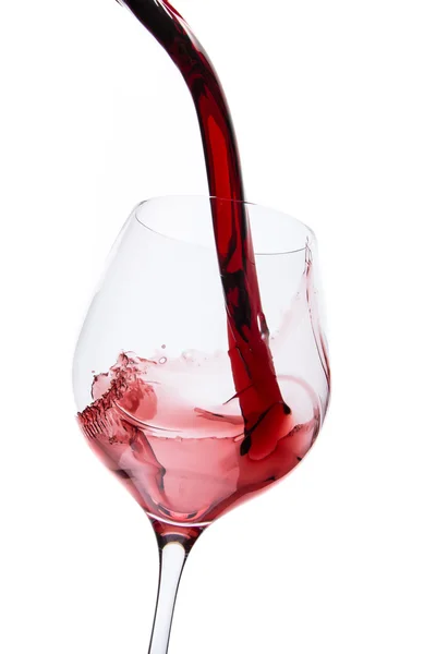 Pouring red wine — Stock Photo, Image