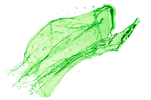 Salpicadura de líquido verde — Foto de Stock