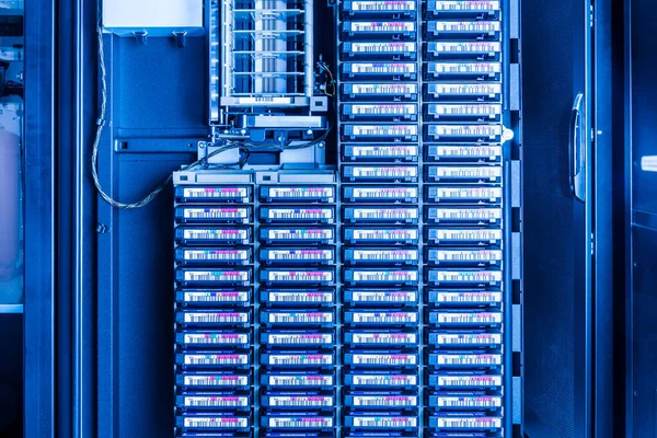 Data Cloud Tapes Data Center Racks — Stock Photo, Image