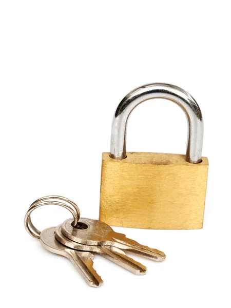 Messing lock en sleutels — Stockfoto