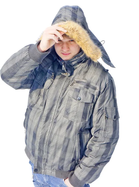 Porträt eines jungen Mannes in einer Jacke — Stockfoto