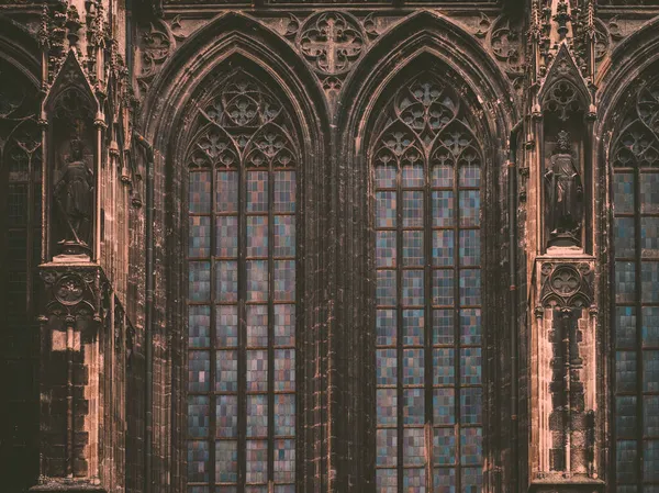 Détails Ancienne Façade Cathédrale — Photo