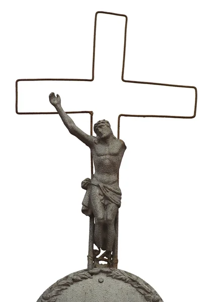 形見、古い十字架上のキリストを図します。 — ストック写真