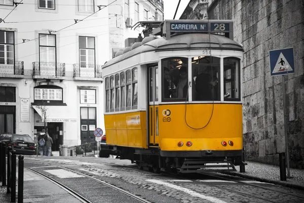 Το τραμ της Λισαβόνας Royalty Free Εικόνες Αρχείου