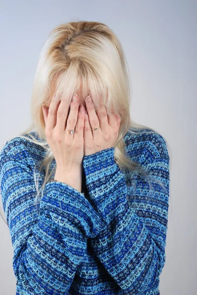 Porträt einer Frau mit einem Problem — Stockfoto