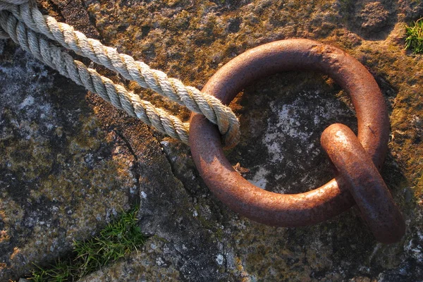 Pier mooring ring — Stock Photo, Image