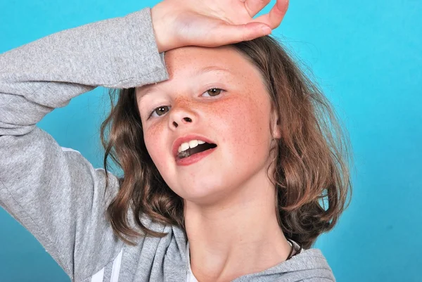 Teen girl looking discouraged — Stock Photo, Image