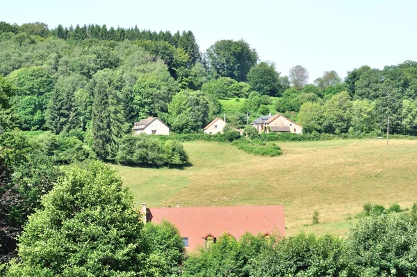 Krajobrazu wiejskiego w regionie morvan — Zdjęcie stockowe