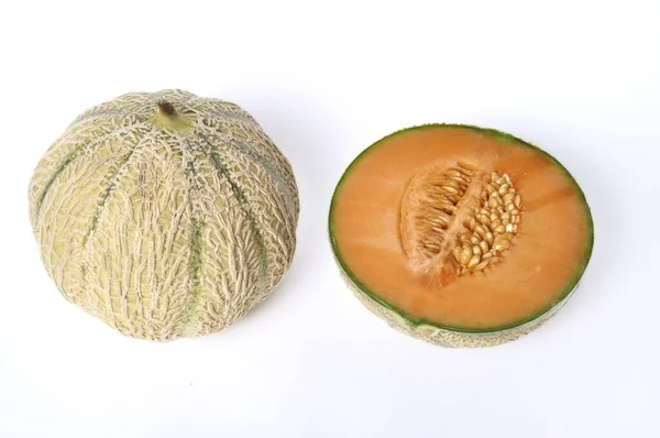 Melon Vit Bakgrund — Stockfoto