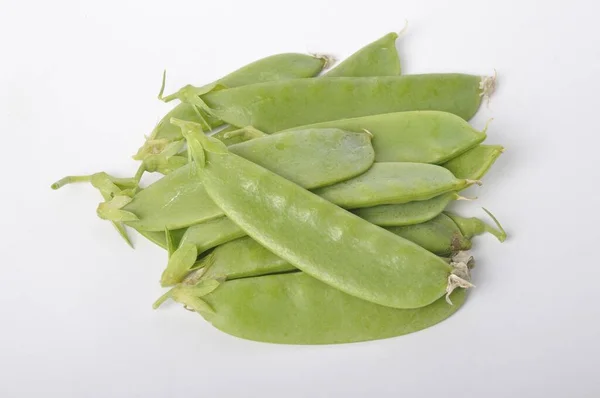 Snow Peas White Background — Stock Photo, Image