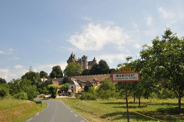 Pueblo Montfort Perigord —  Fotos de Stock