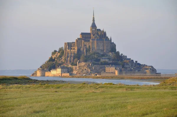 Mont Saint Michel Couesnon Pântanos Sal — Fotografia de Stock