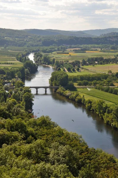 Dordogne Von Domme Perigord Aus Gesehen — Stockfoto