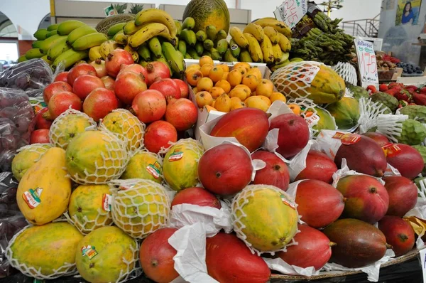 Exotische Früchte Auf Einem Markt Portugal — Stockfoto