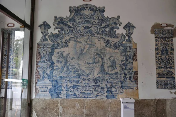 Azulejo Közkönyvtár Porto — Stock Fotó