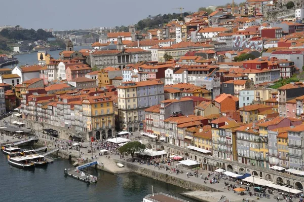 Porto Douro Kıyıları Yukarıdan Görüldü — Stok fotoğraf