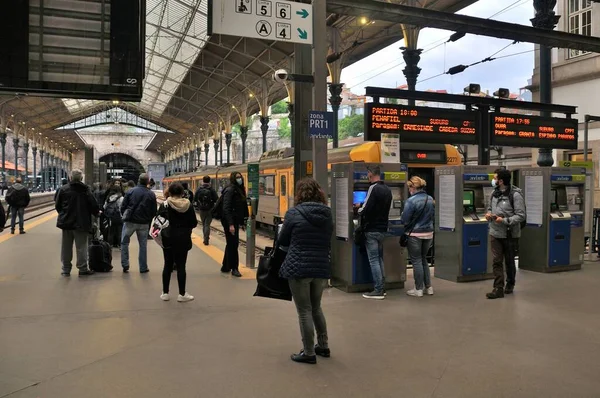 São Bento Järnvägsstation Porto Stad — Stockfoto