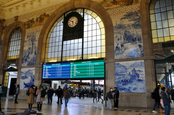 Azulejo Bahnhof Von Porto — Stockfoto