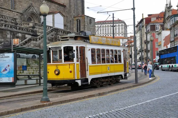 Eine Alte Straßenbahn Porto — Stockfoto