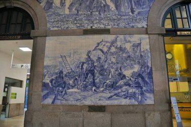 Porto istasyonunda Azulejo