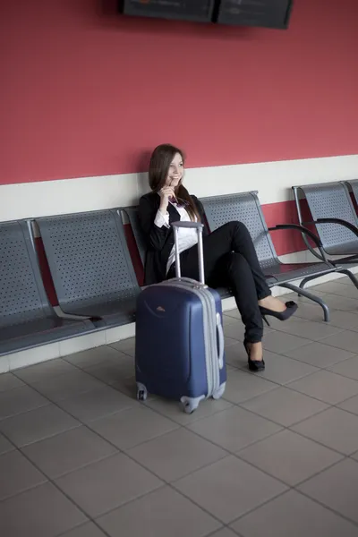 Waiting for a plane — Stock Photo, Image