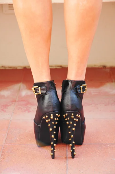 Studded high heels — Stock Photo, Image