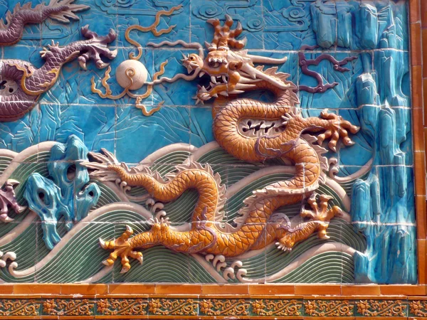 Nine–Dragon Screen,Beihai park Beijing — Stock Photo, Image