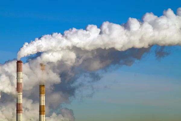 Pilas de humo Contaminación en el aire — Foto de Stock