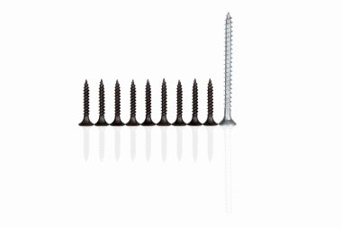 oluşumu üzerinde beyaz izole vidası