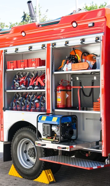 The rescue and firefighting truck equipment — Stock Photo, Image