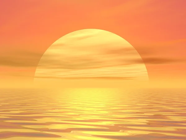 Sunset over ocean — Stock Photo, Image