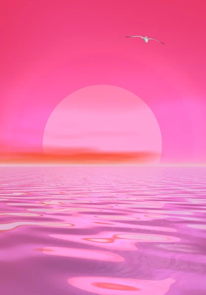 Sonnenuntergang über dem Ozean — Stockfoto