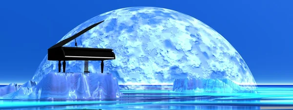 Romantic piano — Stock Photo, Image