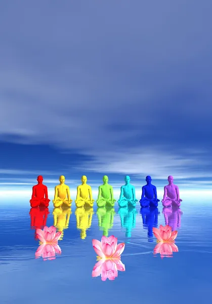 Chakras in meditation — Stock Photo, Image