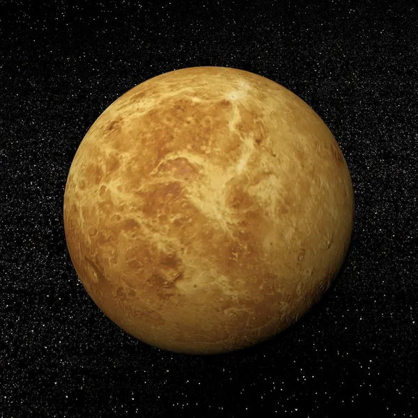 金星惑星そして星の 3 d レンダリング — ストック写真