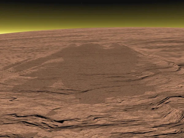 Mons Olympus sur la planète Mars - rendu 3D — Photo