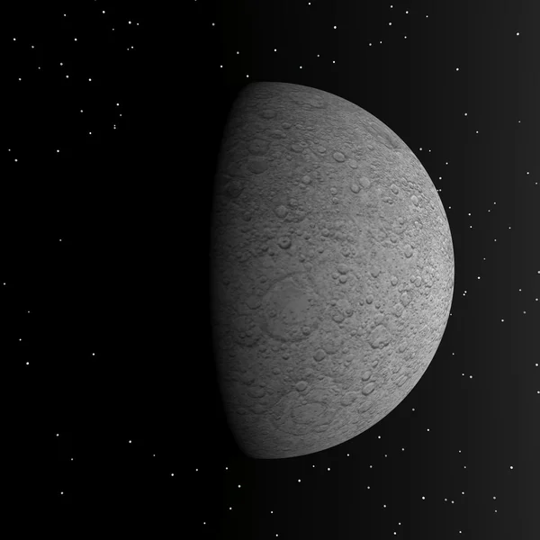 Meia lua renderização 3D — Fotografia de Stock