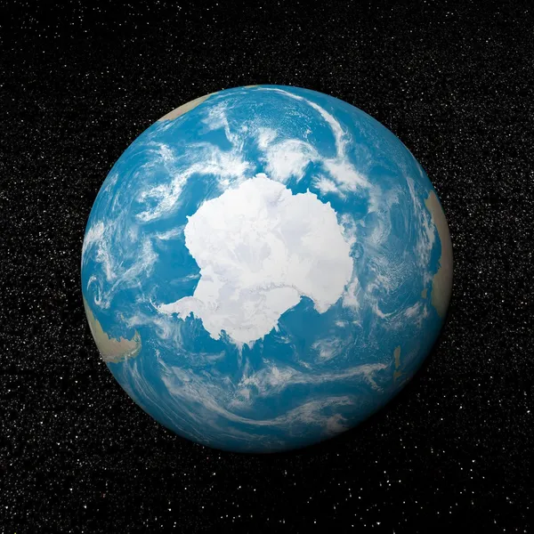 Antarctica on earth - 3D render — Stock Photo, Image