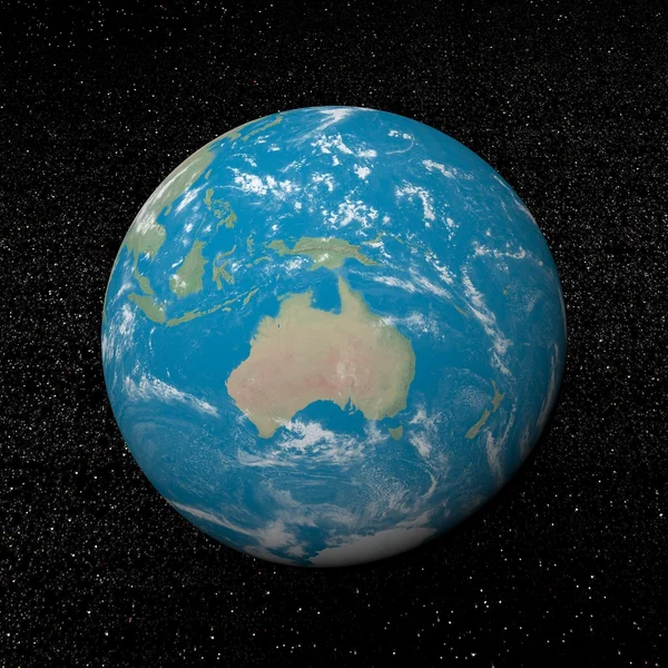 Oceania on earth - 3D render — Stock Photo, Image