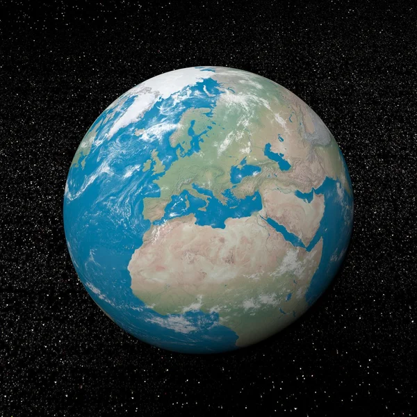 欧洲关于地球-3d 渲染 — 图库照片