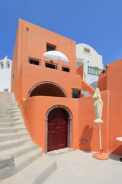 Casa colorata in Oia, Santorini, Grecia — Foto Stock