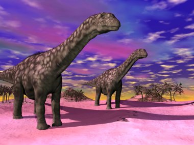 argentinosaurus dinozorlar - 3d render